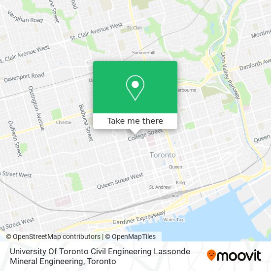 University Of Toronto Civil Engineering Lassonde Mineral Engineering map