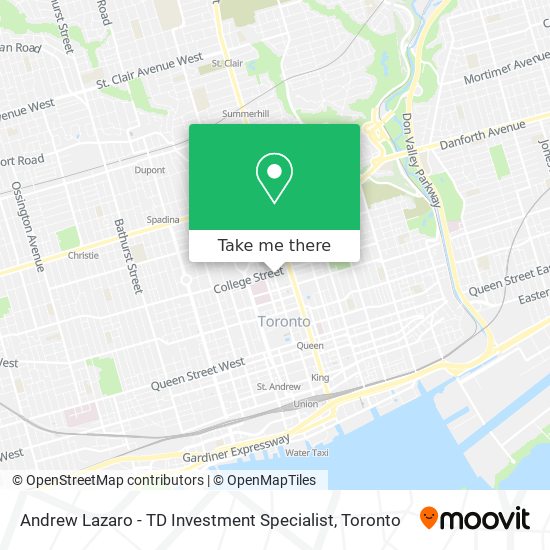 Andrew Lazaro - TD Investment Specialist map