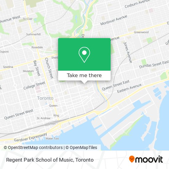 Regent Park School of Music map