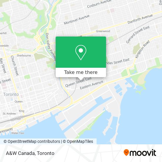 A&W Canada map