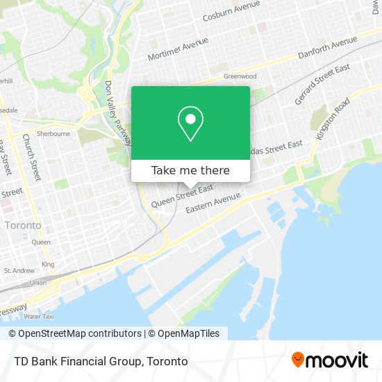 TD Bank Financial Group map