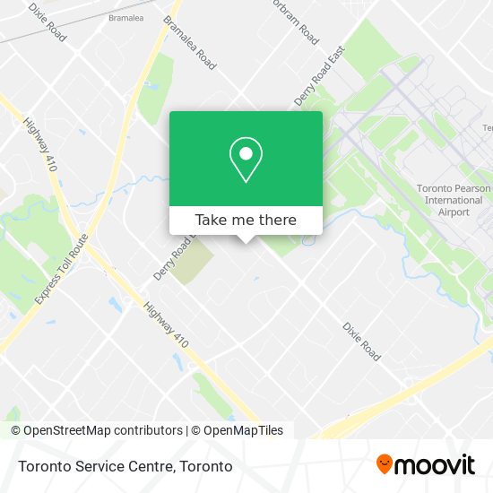 Toronto Service Centre map