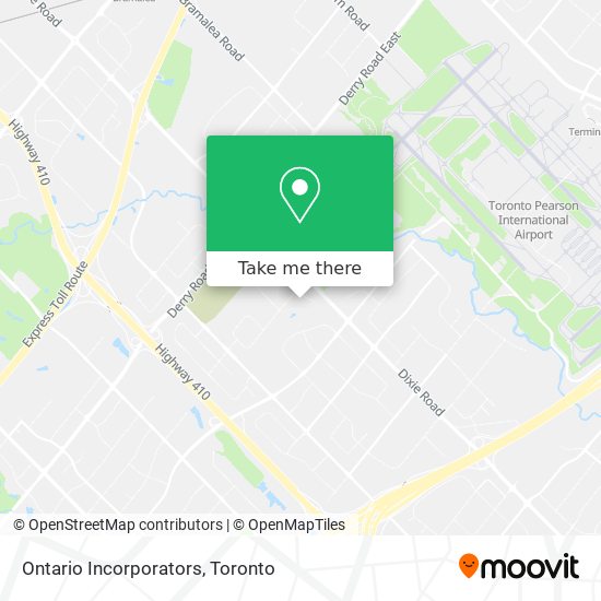 Ontario Incorporators map