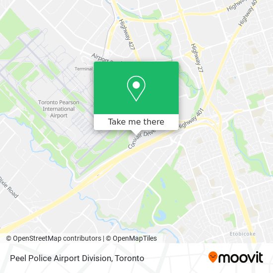 Peel Police Airport Division map