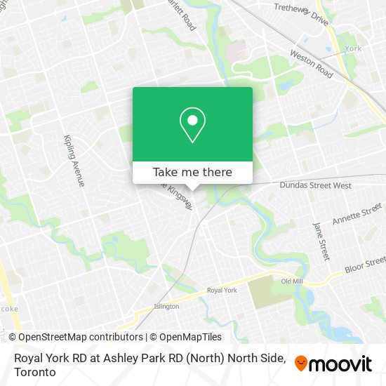 Royal York RD at Ashley Park RD (North) North Side map