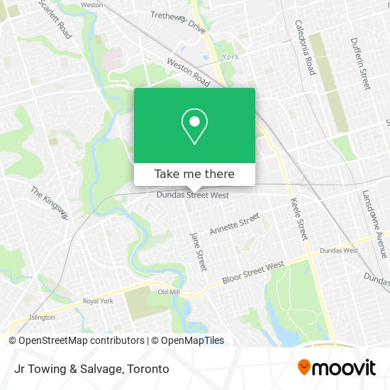 Jr Towing & Salvage map