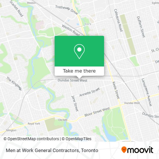 Men at Work General Contractors map