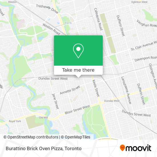 Burattino Brick Oven Pizza map