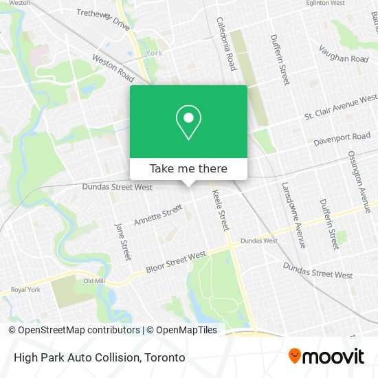 High Park Auto Collision map