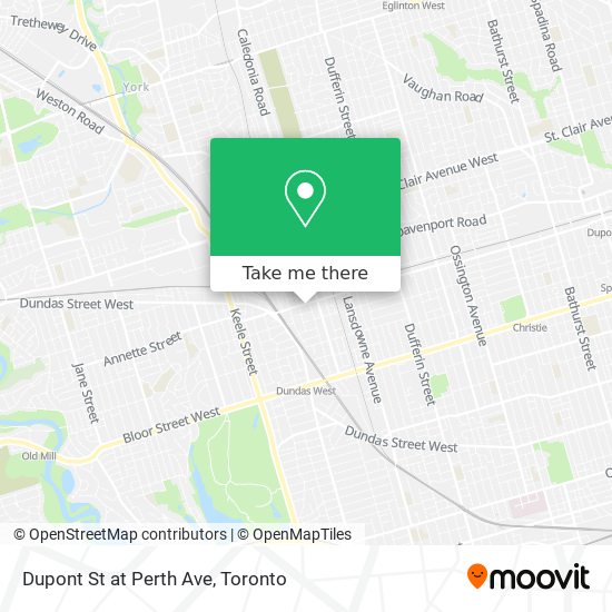 Dupont St at Perth Ave map