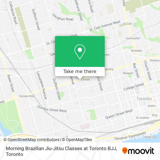 Morning Brazilian Jiu-Jitsu Classes at Toronto BJJ map