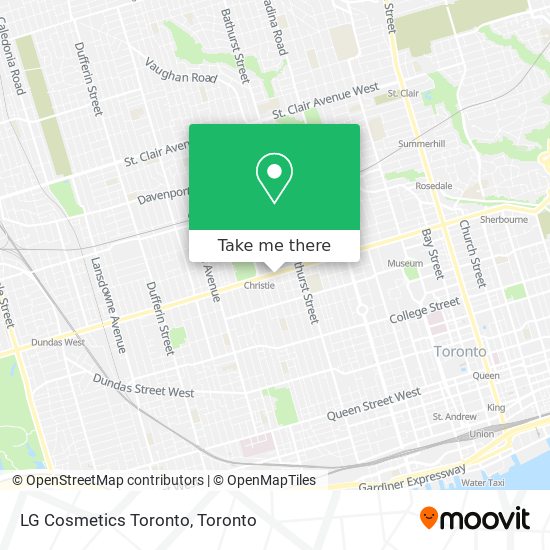 LG Cosmetics Toronto map