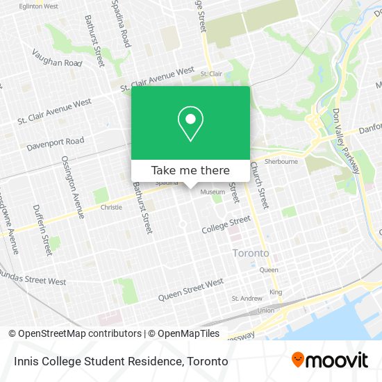 Innis College Student Residence map