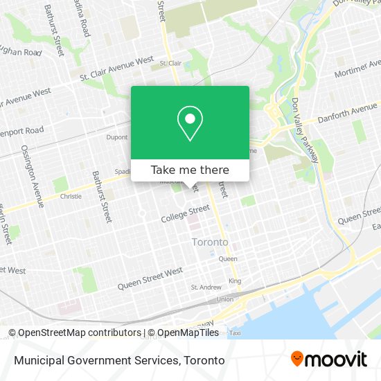 Municipal Government Services map