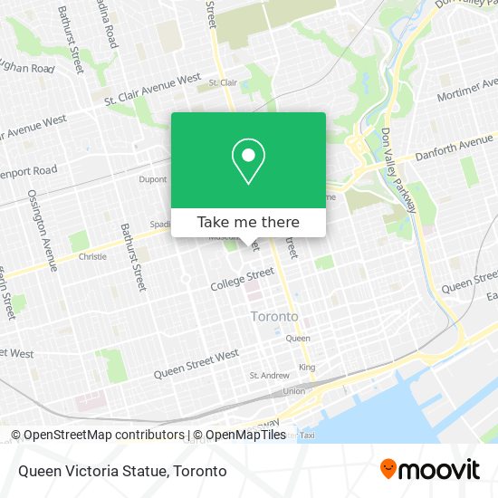 Queen Victoria Statue map
