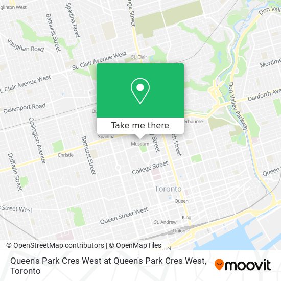 Queen's Park Cres West at Queen's Park Cres West map