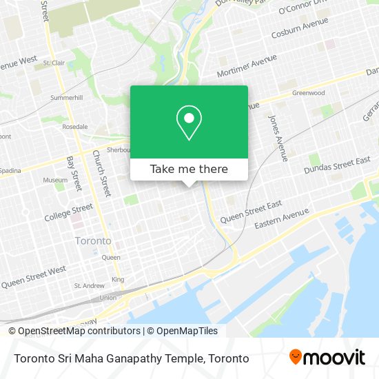 Toronto Sri Maha Ganapathy Temple map