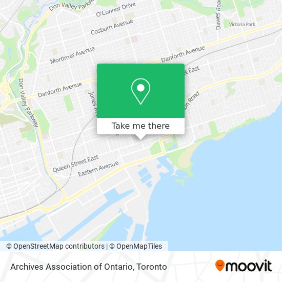 Archives Association of Ontario map