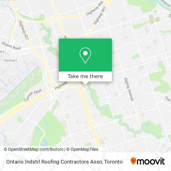 Ontario Indstrl Roofing Contractors Assn map