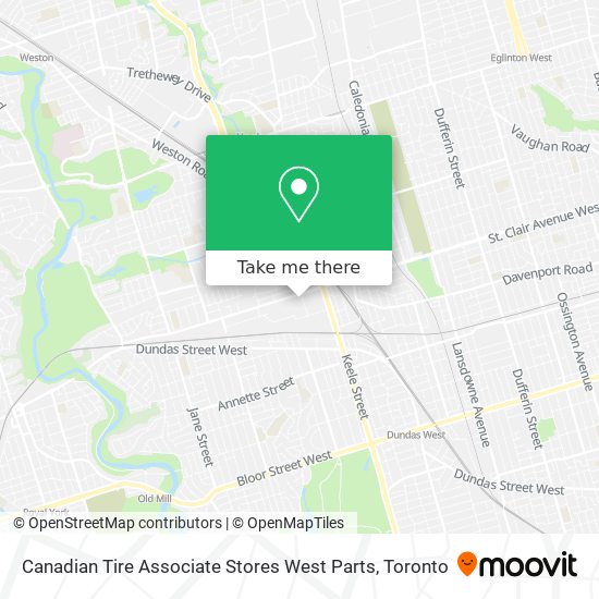 Canadian Tire Associate Stores West Parts map