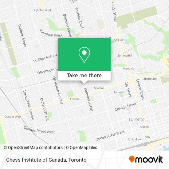 Chess Institute of Canada map
