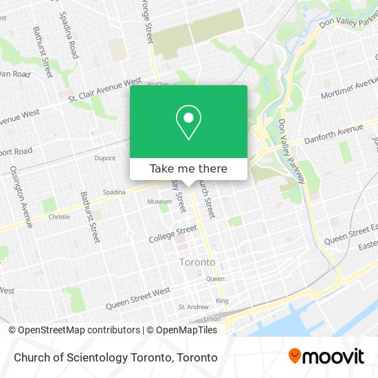 Church of Scientology Toronto map