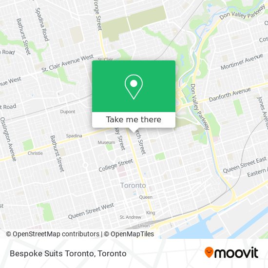 Bespoke Suits Toronto map