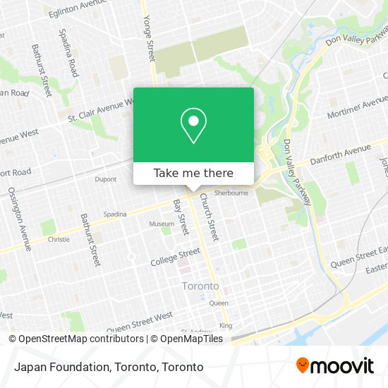 Japan Foundation, Toronto map