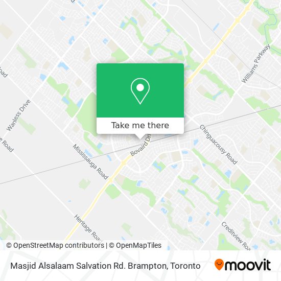 Masjid Alsalaam Salvation Rd. Brampton map