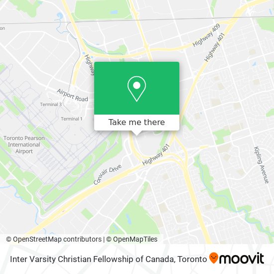 Inter Varsity Christian Fellowship of Canada map