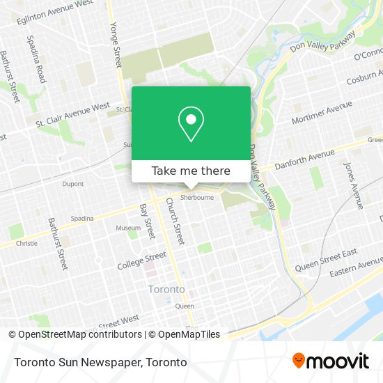 Toronto Sun Newspaper map