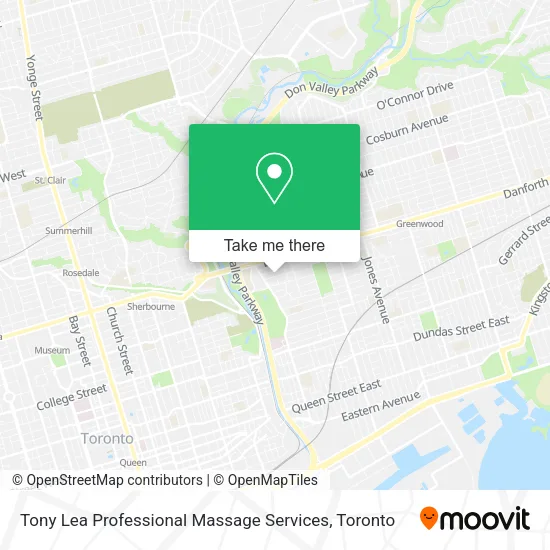 Tony Lea Professional Massage Services map