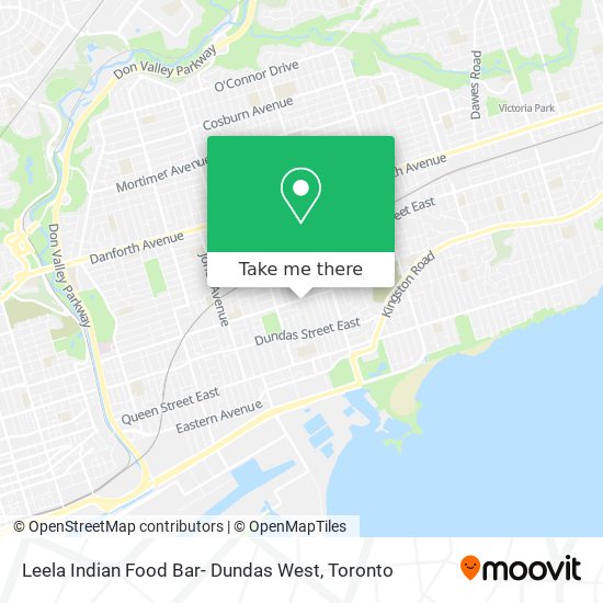 Leela Indian Food Bar- Dundas West map