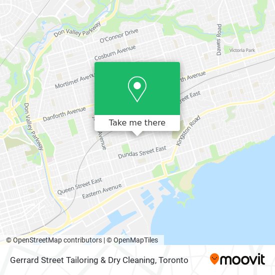 Gerrard Street Tailoring & Dry Cleaning map