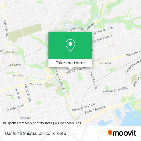 Danforth Shiatsu Clinic map