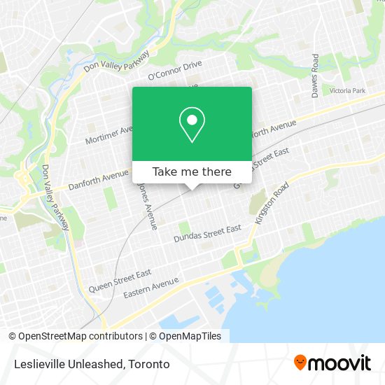 Leslieville Unleashed map