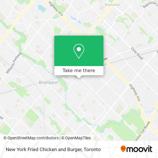 New York Fried Chicken and Burger map
