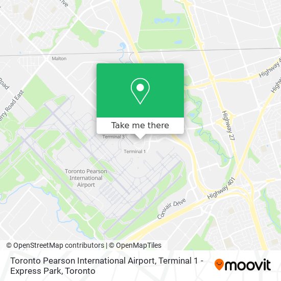 Toronto Pearson International Airport, Terminal 1 - Express Park map