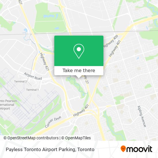 Payless Toronto Airport Parking map