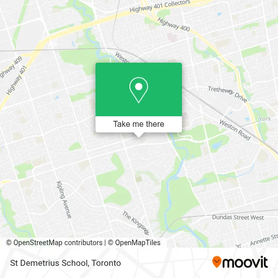 St Demetrius School map
