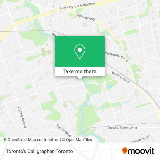 Toronto's Calligrapher map