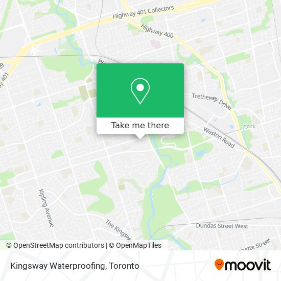 Kingsway Waterproofing map