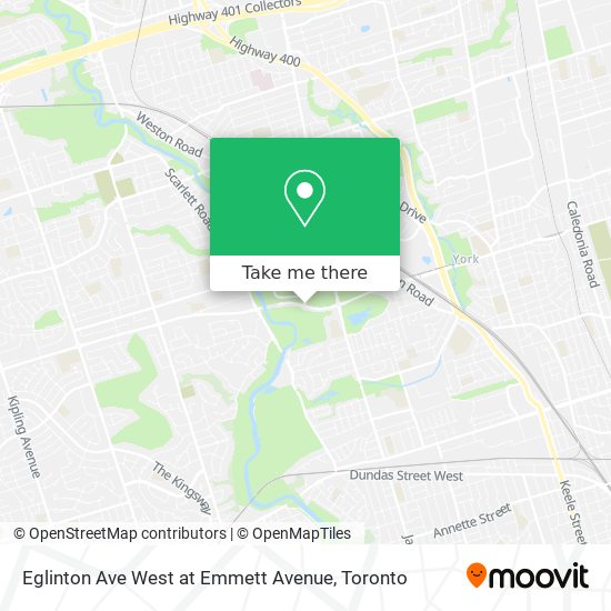 Eglinton Ave West at Emmett Avenue map