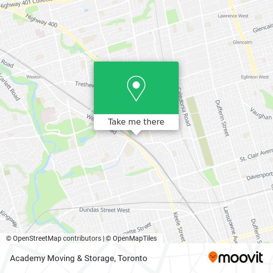 Academy Moving & Storage map