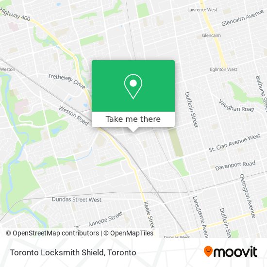 Toronto Locksmith Shield map