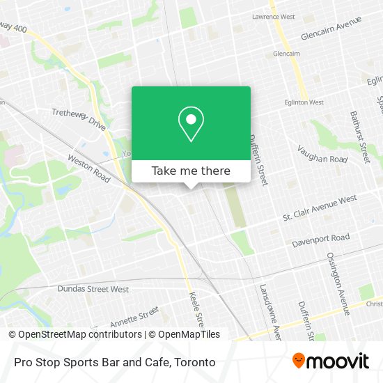Pro Stop Sports Bar and Cafe map