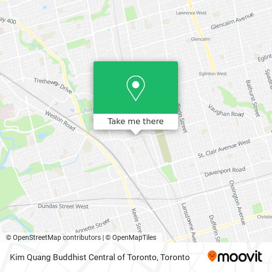 Kim Quang Buddhist Central of Toronto map