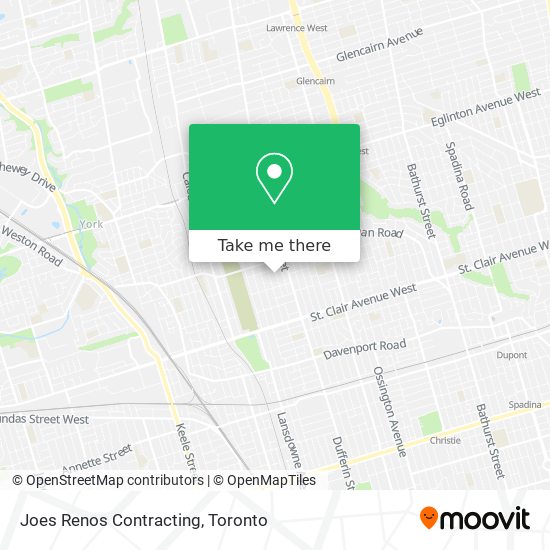 Joes Renos Contracting map