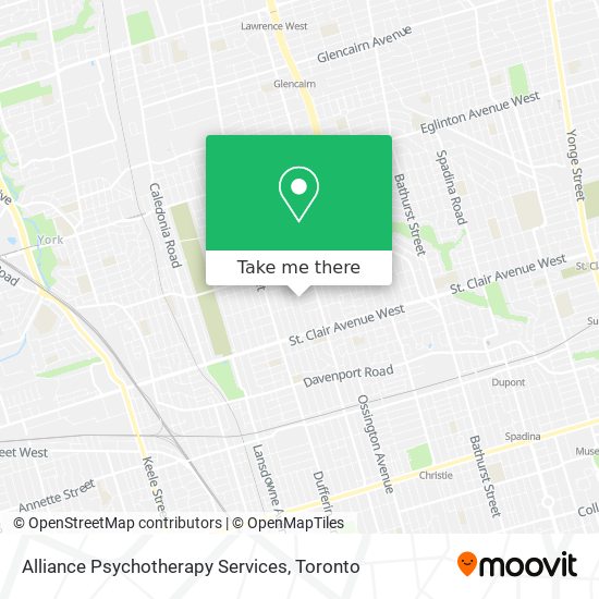 Alliance Psychotherapy Services map