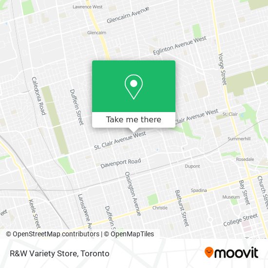 R&W Variety Store map